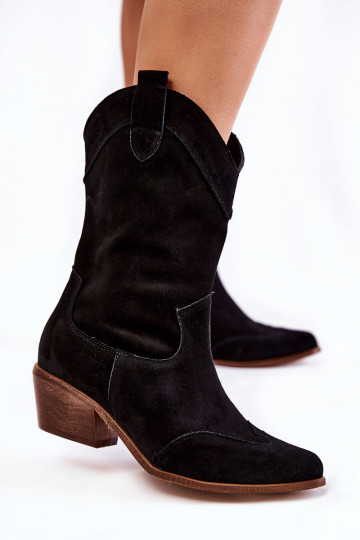 Botas cowboy ante Zapatos color negro