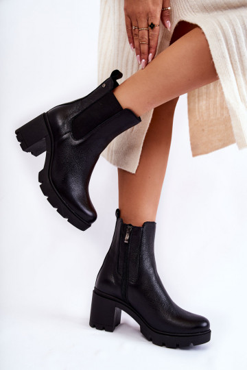 Botas con plataforma Martine negras