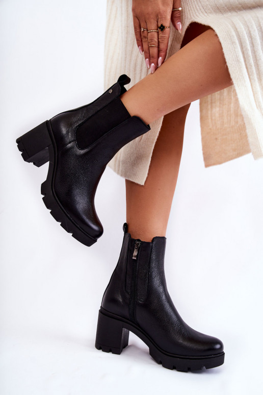 Botas con plataforma Martine negras