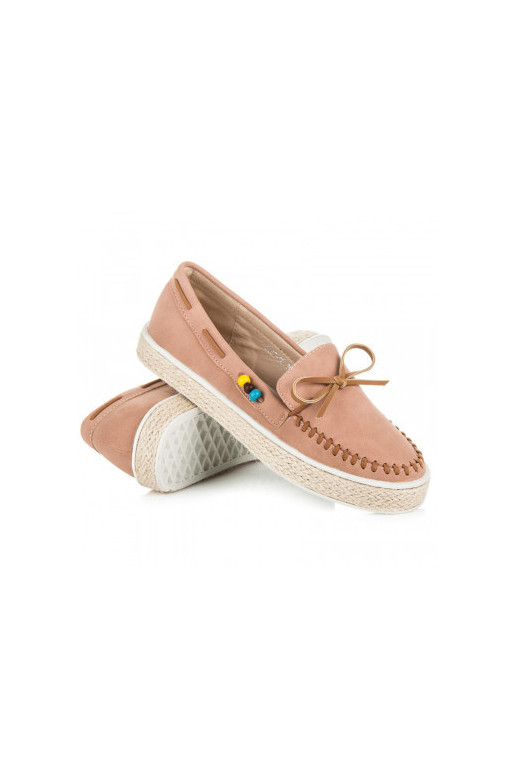 Mocasines de ante rosa