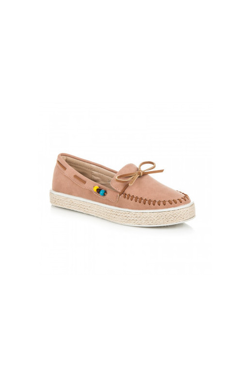Mocasines de ante rosa
