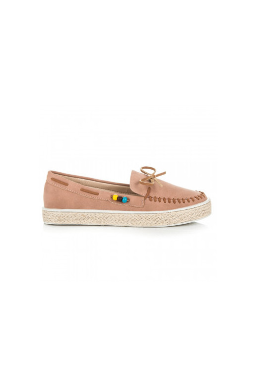 Mocasines de ante rosa