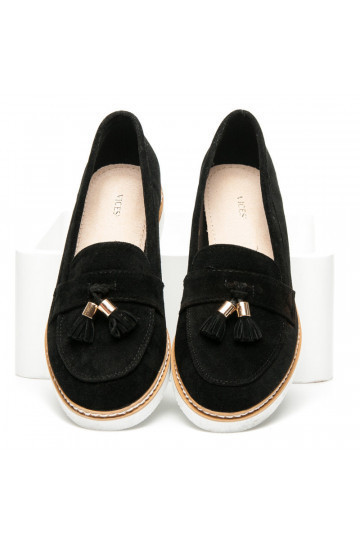 Mocasines ante negro