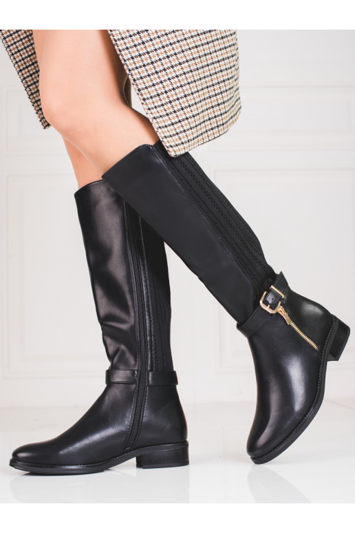 Zapatos de piel negros Shelovet Zapatos de piel negros Shelovet