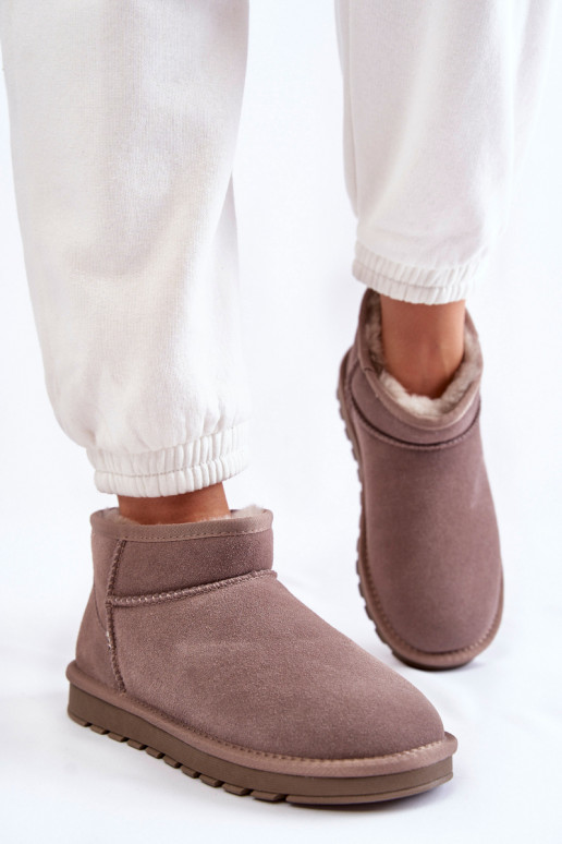 Botas de nieve de ante en color gris... Botas de nieve de ante en color gris...