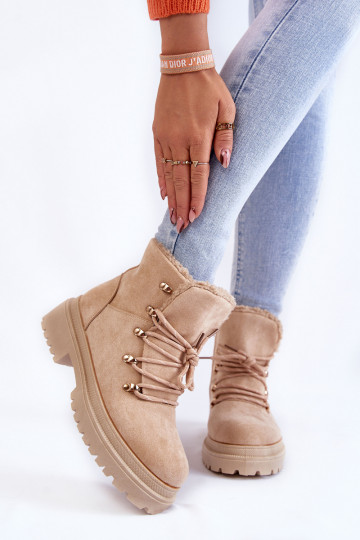 Botas Bellita ante beige 2