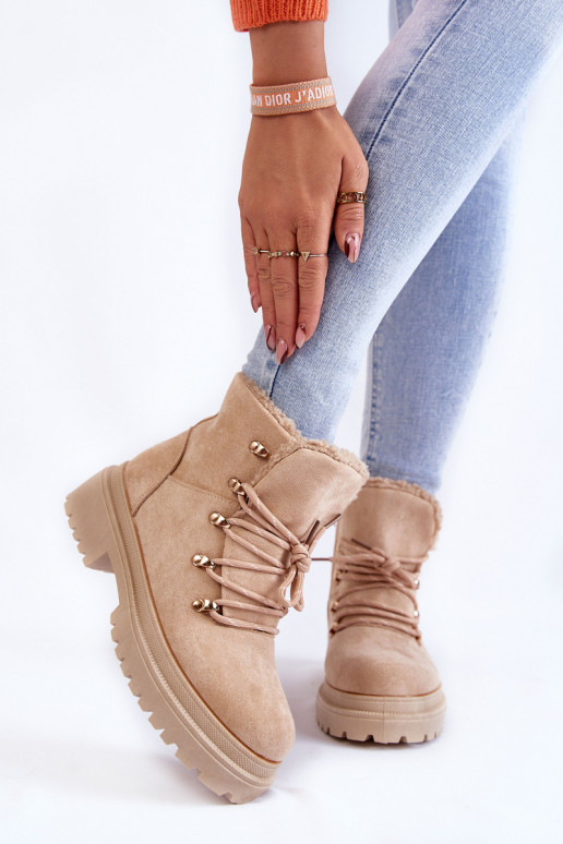 Botas Bellita ante beige Botas Bellita ante beige