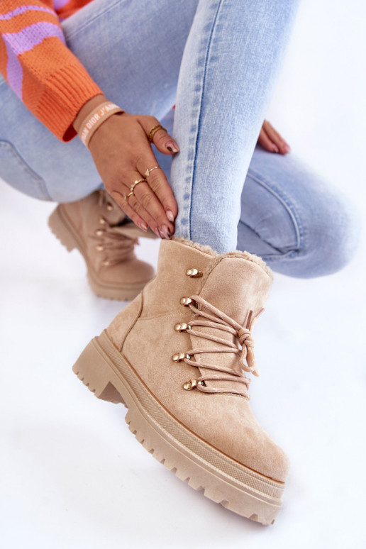 Botas Bellita ante beige Botas Bellita ante beige