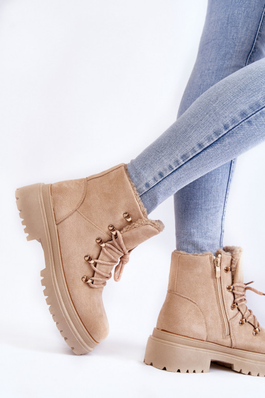 Botas Bellita ante beige Botas Bellita ante beige