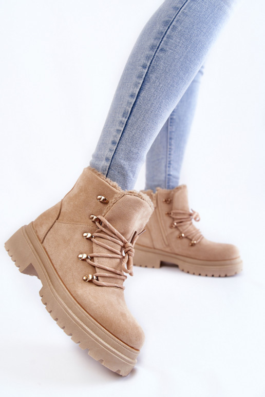 Botas Bellita ante beige Botas Bellita ante beige