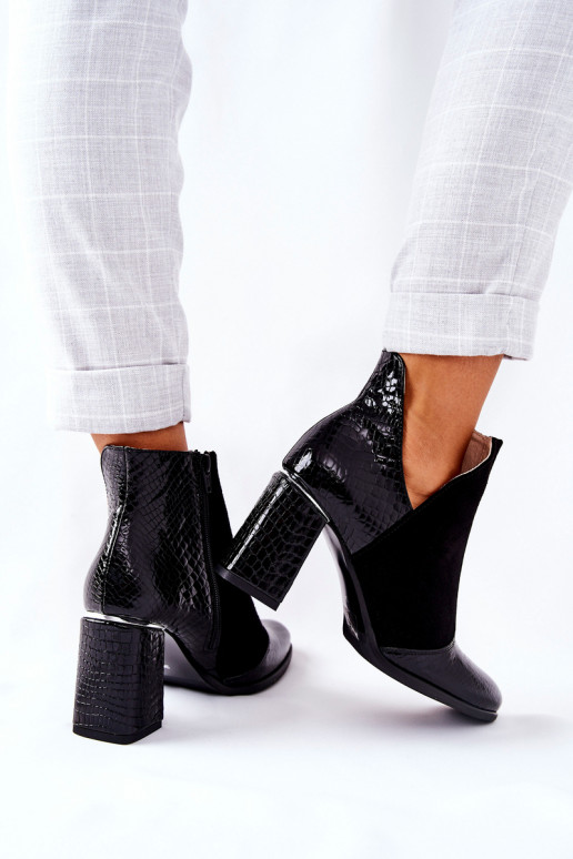 Botas de mujer con tacón en color negro I Wish