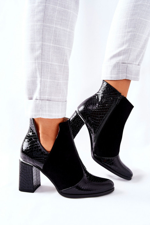 Botas de mujer con tacón en color negro I Wish