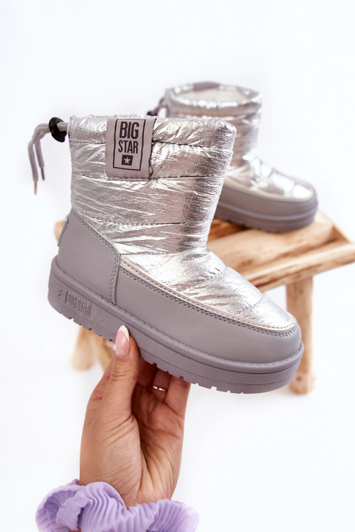 Botas de nieve infantiles grises y plateadas Big Star