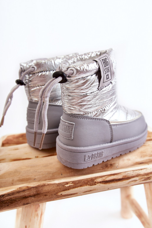 Botas de nieve infantiles grises y plateadas Big Star