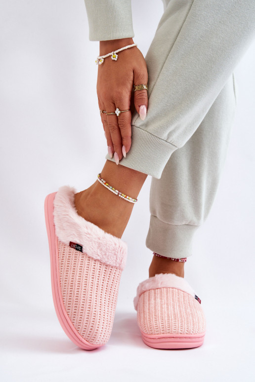 Chanclas de mujer con pelo rosa Leriss Chanclas de mujer con pelo rosa Leriss