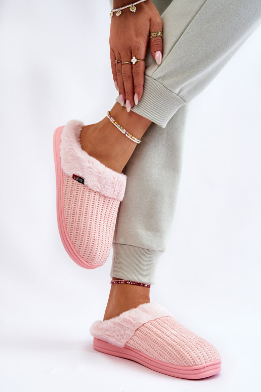 Chanclas de mujer con pelo rosa Leriss Chanclas de mujer con pelo rosa Leriss