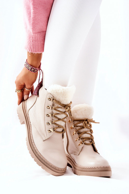 Botines de mujer Khaleni en color beige