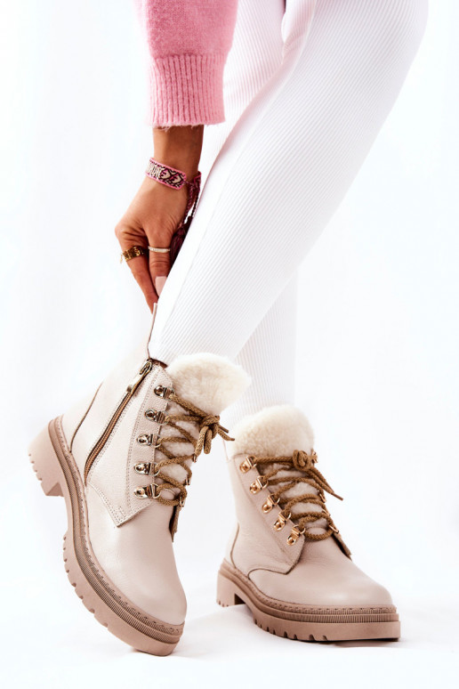 Botines de mujer Khaleni en color beige