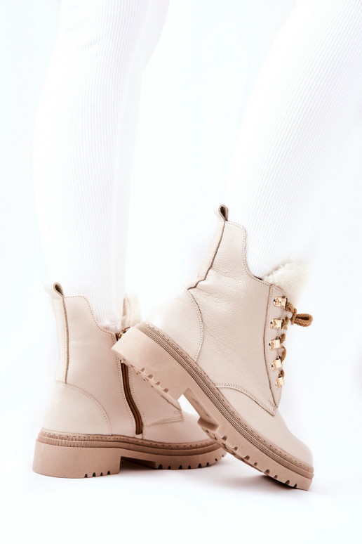 Botines de mujer Khaleni en color beige