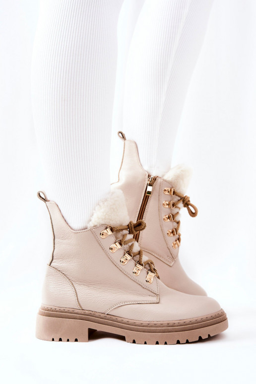 Botines de mujer Khaleni en color beige