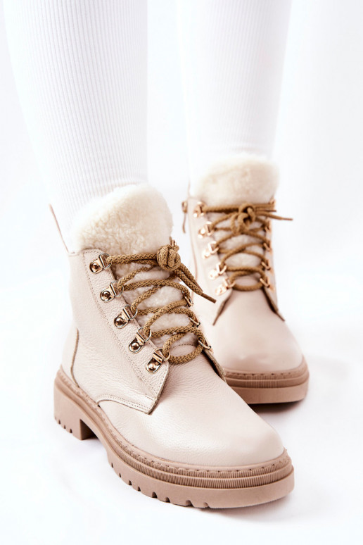 Botines de mujer Khaleni en color beige