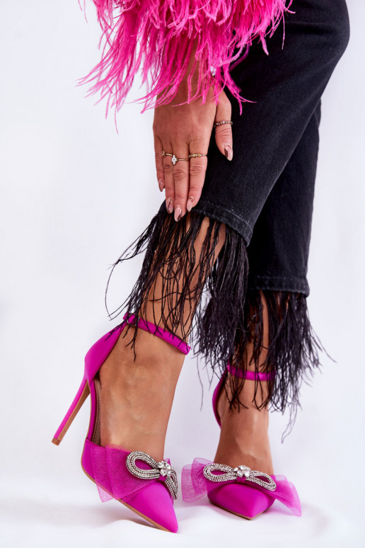 Zapatos de tacón estilo elegante con tacones finos en color rosa brillante Hettie