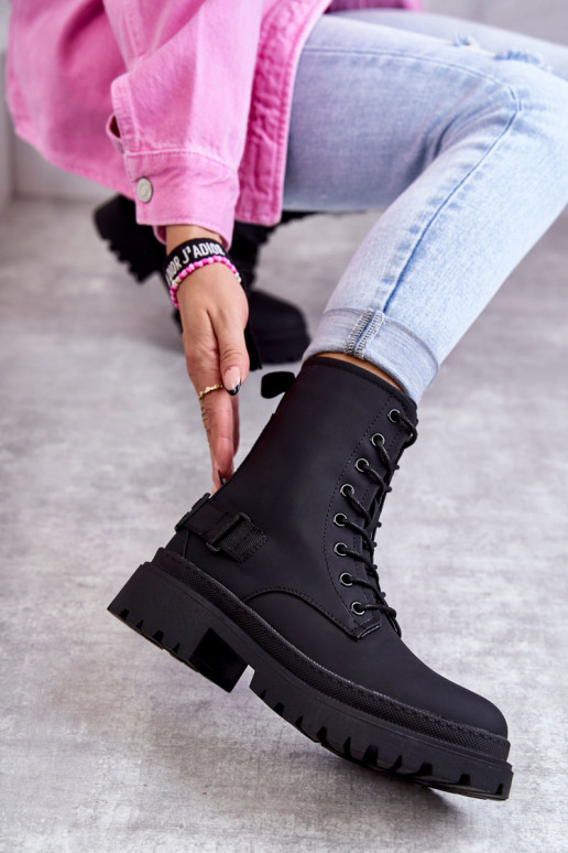 Botas calentitas con cremalleras en color negro Fabiola