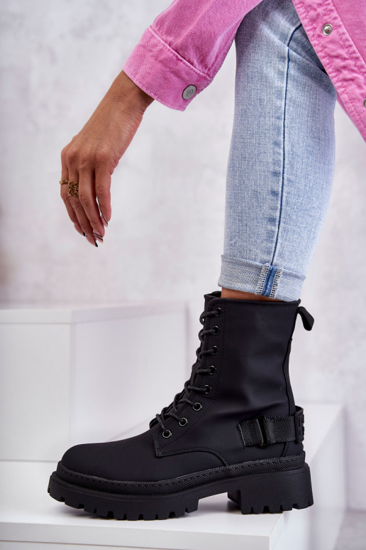Botas calentitas con cremalleras en color negro Fabiola