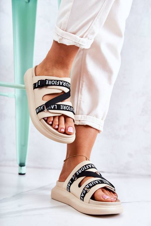 Zapatillas de moda La.Fi beige Menifis