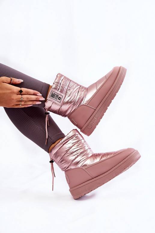 Botas de nieve calentadas rosas Big Star para mujer