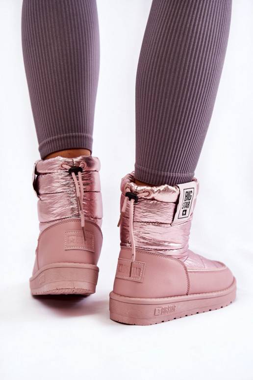 Botas de nieve calentadas rosas Big Star para mujer