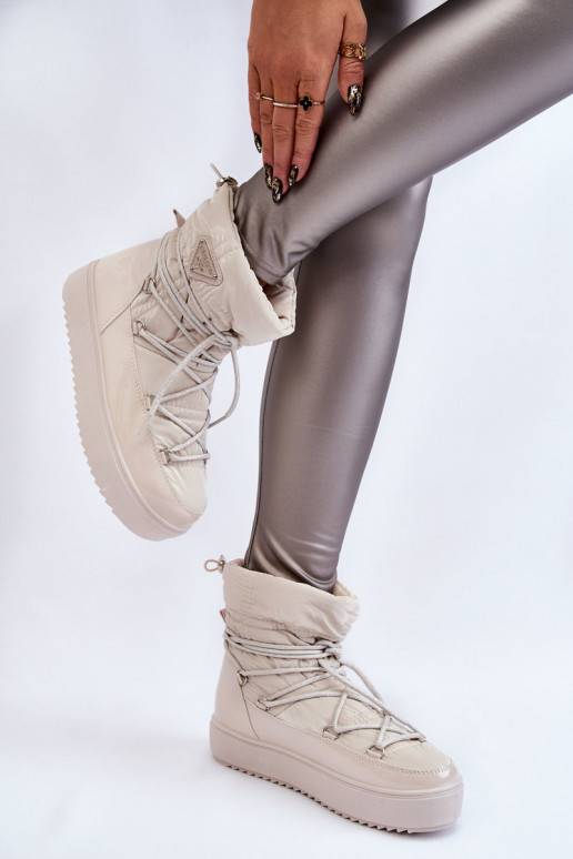 Botas de nieve con cordones y... Botas de nieve con cordones y...