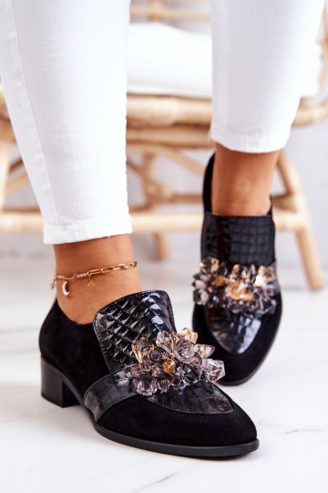 Botas Davine de ante negro con adornos. 2