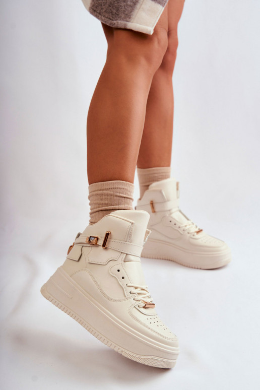 Zapatillas deportivas calefactables beige Lexa