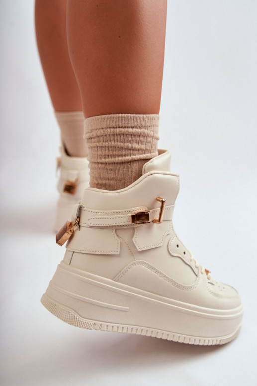 Zapatillas deportivas calefactables beige Lexa