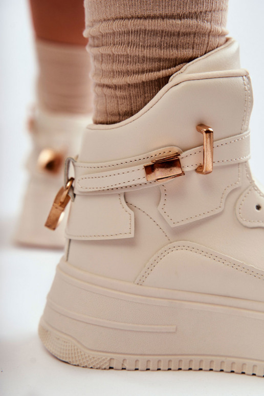 Zapatillas deportivas calefactables beige Lexa