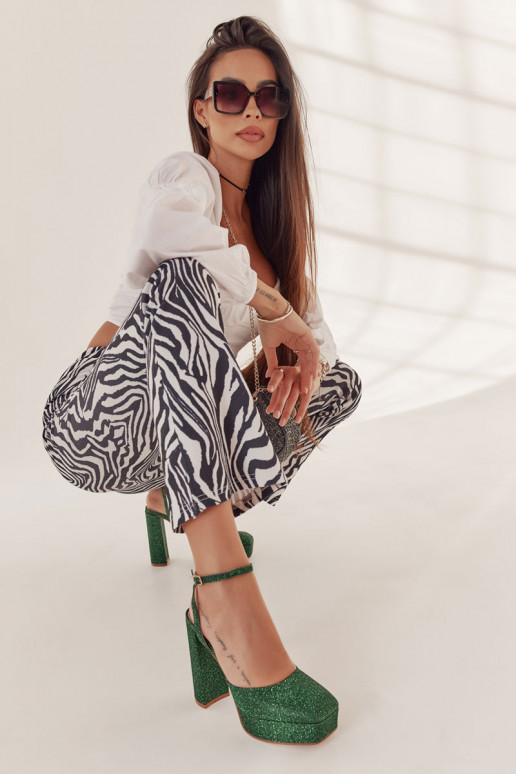 Zapatos tacón brillantes Rosel verde Zapatos tacón brillantes Rosel verde