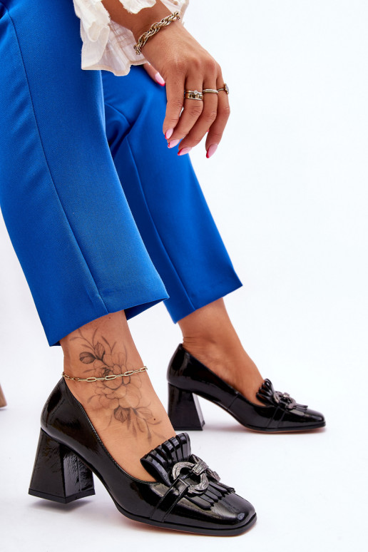 Zapatos clásicos tacón negro Mercy