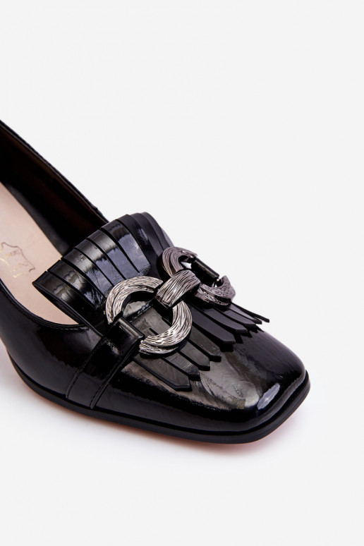 Zapatos clásicos tacón negro Mercy