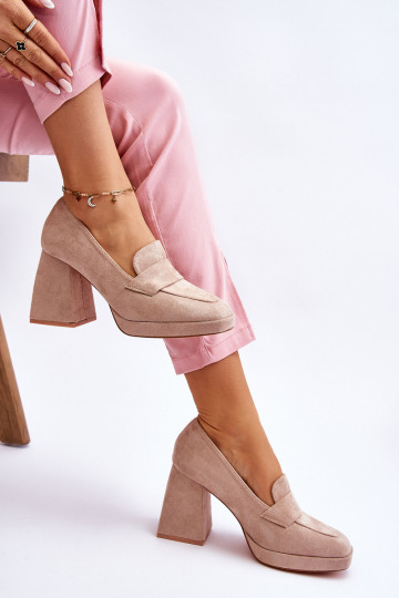 Zapatos ante color arena... 2