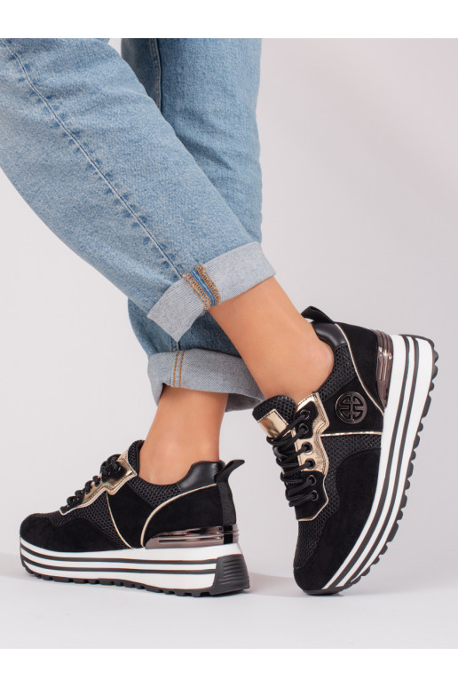 Zapatos casual de mujer Potocki en color negro con cordones
