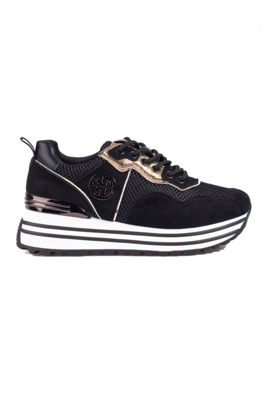 Zapatos casual de mujer Potocki en color negro con cordones
