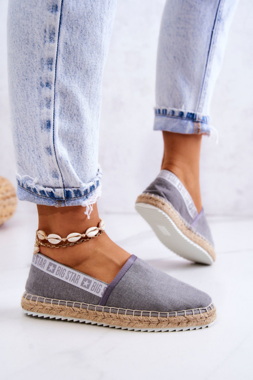 Alpargatas de tela en llamativo color gris Big Star