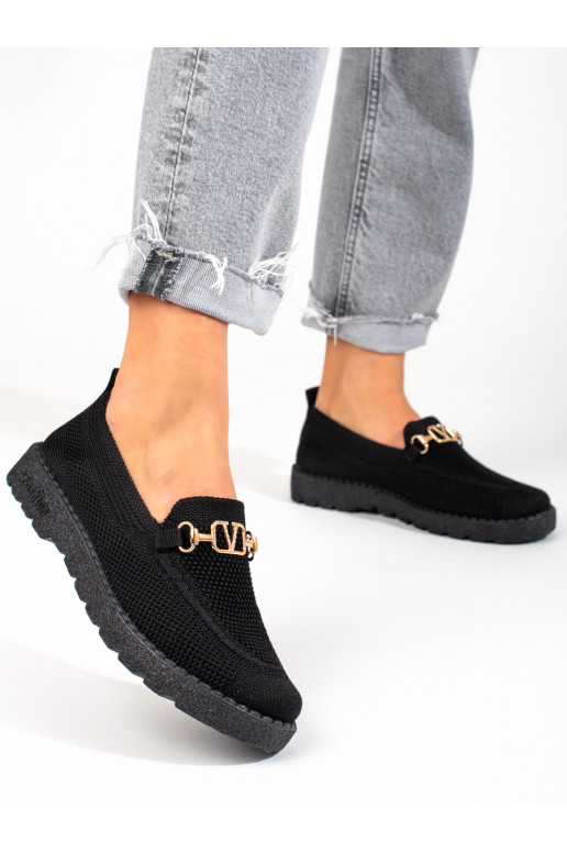 Mocasines Shelovet de textil negro... Mocasines Shelovet de textil negro...