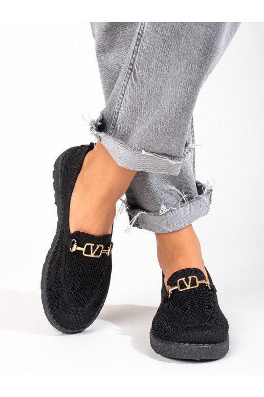 Mocasines Shelovet de textil negro... Mocasines Shelovet de textil negro...