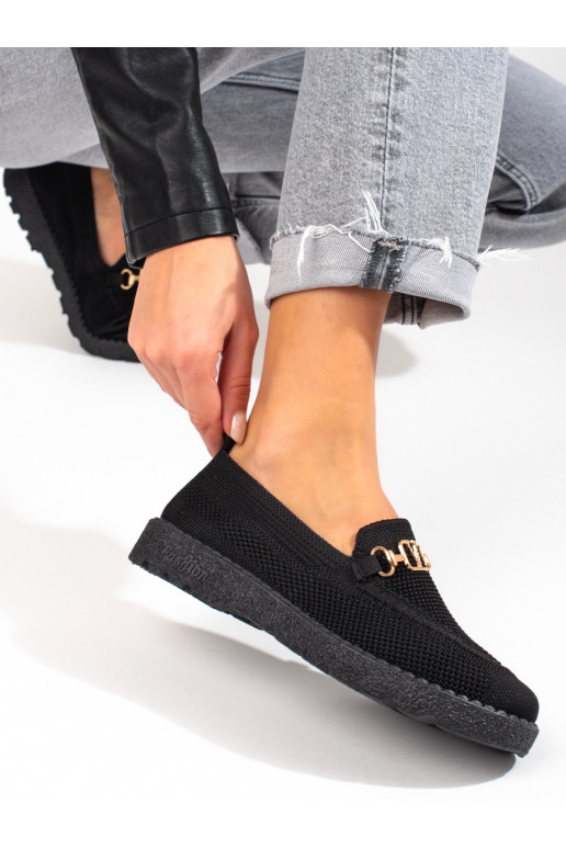 Mocasines Shelovet de textil negro... Mocasines Shelovet de textil negro...