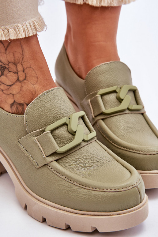 Zapatos elegantes con tacones con adornos en color verde Harmell