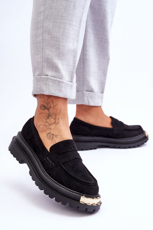 Mocasines modelo clásico de ante con... Mocasines modelo clásico de ante con...