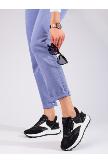 Zapatillas deportivas con plataforma alta Shelovet color negro 2