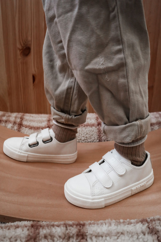 Zapatos de ocio infantil blancos BIG STAR con cierres adhesivos
